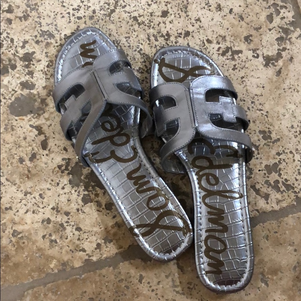 Sam Edelman Bay Cutout Slide Sandal Pewter